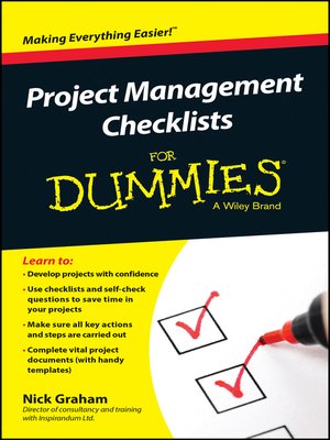 Project Management Checklists For Dummies - ebook